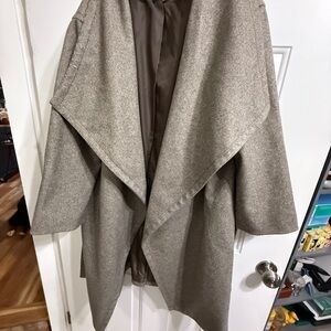 a new day Women's Gray Open Front Sweater